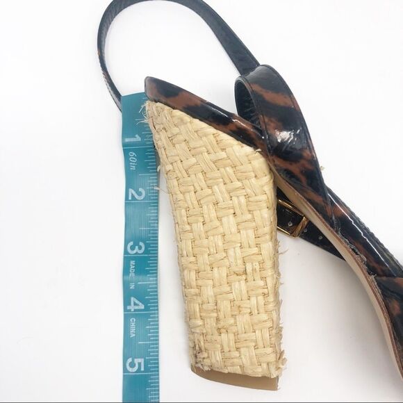 VIA SPIGA | Leopard Strappy Heels Wicker Sandals - Picture 8 of 8